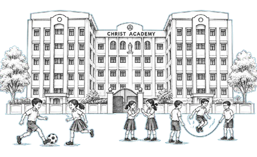 Christ Academy campus with students